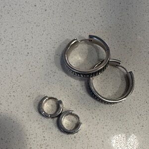 Kendra Scott Silver Hoop Earrings Set